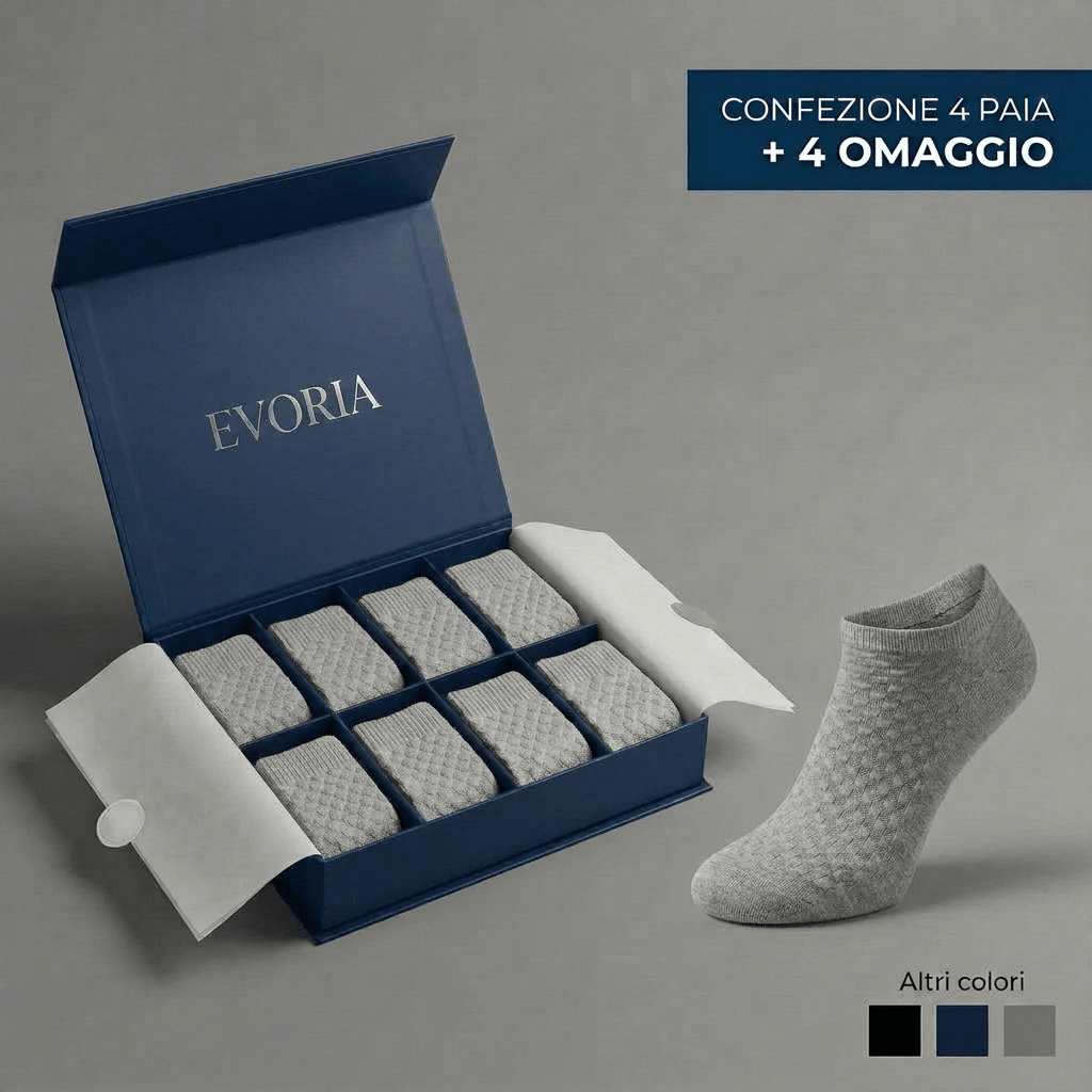 CALZINI EVORIA CORTI IN FIBRA DI BAMBÙ PREMIUM - Evoria Studio