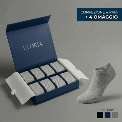 CALZINI EVORIA CORTI IN FIBRA DI BAMBÙ PREMIUM - Evoria Studio