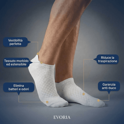 CALZINI EVORIA CORTI IN FIBRA DI BAMBÙ PREMIUM - Evoria Studio