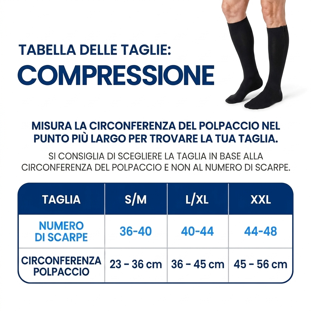 Gambaletti a Compressione con Cerniera