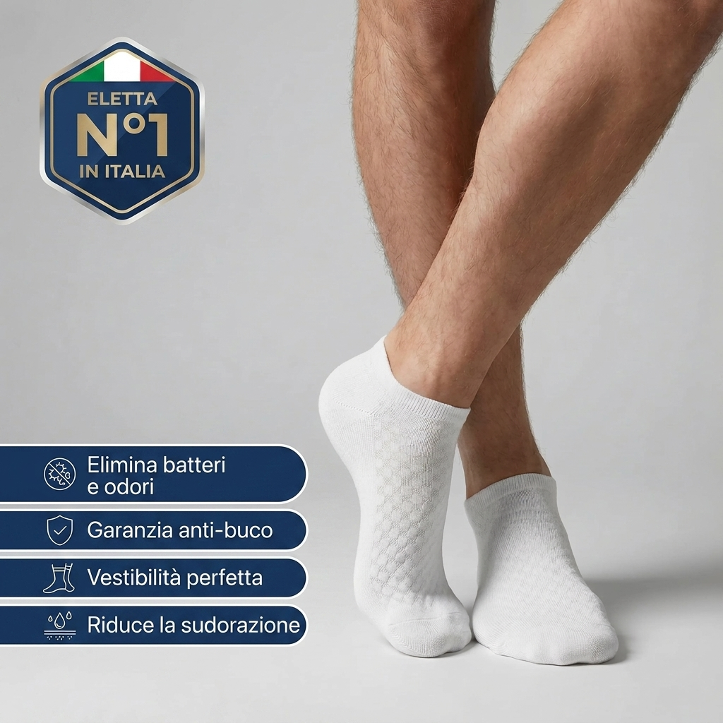 CALZINI EVORIA CORTI IN FIBRA DI BAMBÙ PREMIUM